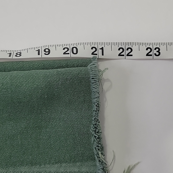 Zara Green Denim Cropped Jeans SZ XS - Picture 10 of 13